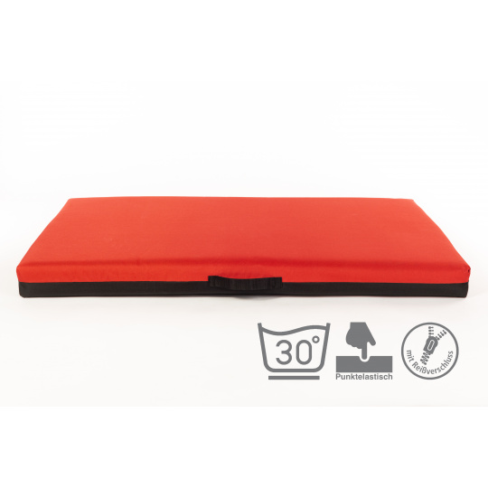 VISCO orthopedic dog mattress with removable cover RED Oxford textiles 12 sizes VISCO orthopedic dog mattress with removable cover RED Oxford textiles 12 sizes
