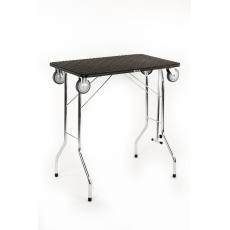 Folding dog grooming table, trimming table foldable, with bearing wheels, work surface 80*50cm Folding dog grooming table, trimming table foldable, with bearing wheels, work surface 80*50cm