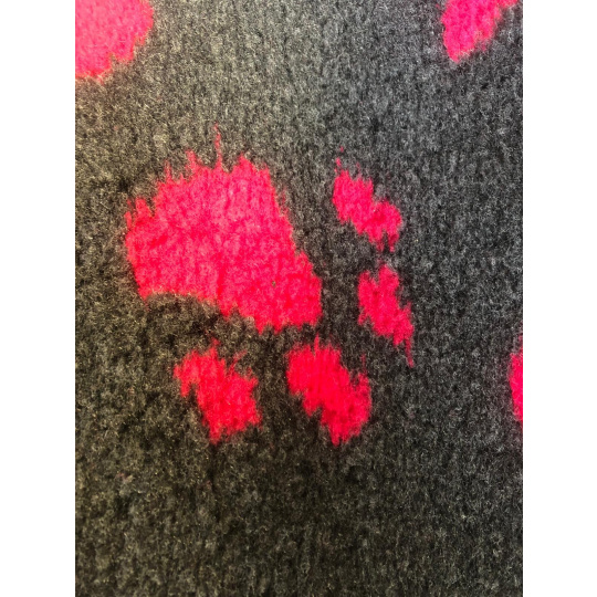 Vet bed gray/pink paws