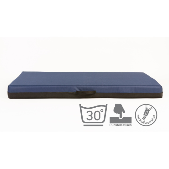 Orthopedic bed - dark blue Oxford material