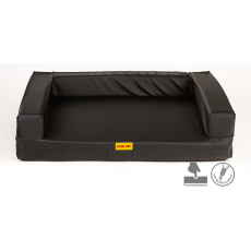 Orthopedic bed, padded edges 10cm high - black
