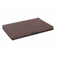 Pet bed - brown with paw prints