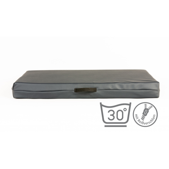 Pet bed - gray eco-leather Pet bed - gray eco-leather
