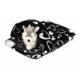 Pelíšek - "slipper" black/heart