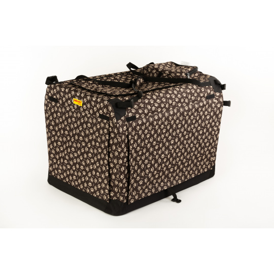 Cover for transport box COOL PET Plus beige paws/brown color Cover for transport box COOL PET Plus beige paws/brown color
