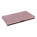Orthopedic bed - quilted velour in old pink/bottom brown eco leather